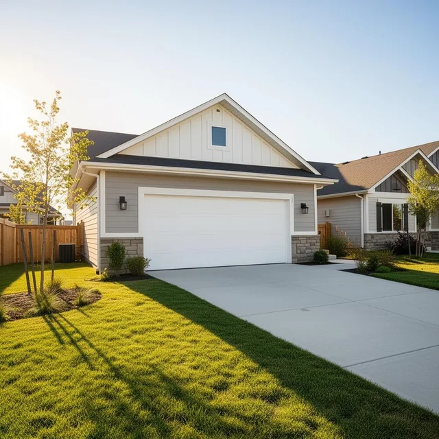 Modern residential garage door in Greater Montreal